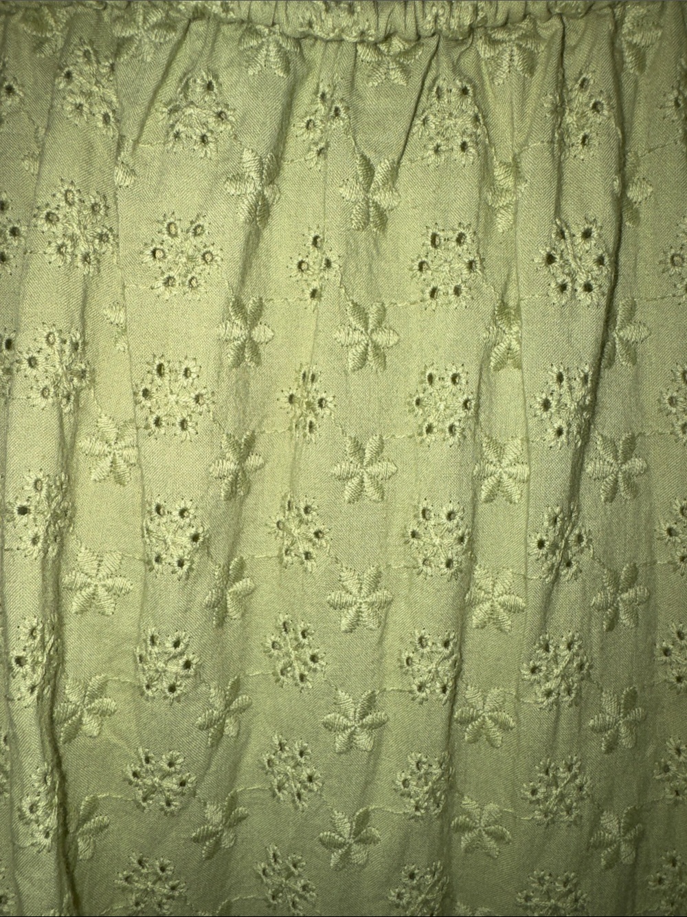 Ivy City Co Olive Green Eyelet Dress with Pink Label - Picture 3 of 6